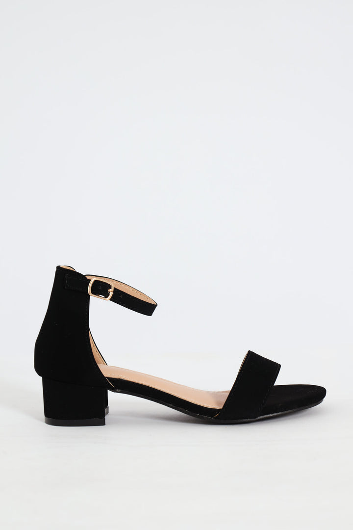 Girls Heeled Sandal - Black