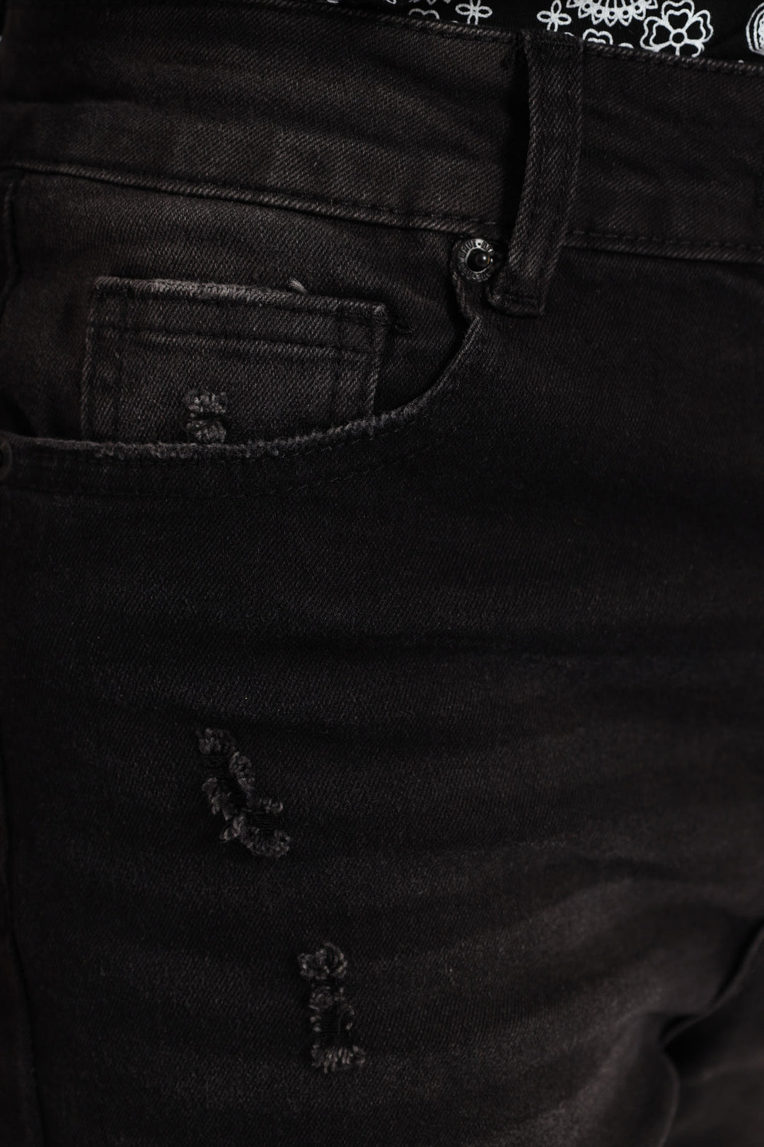Boys Rip & Repair Denim Short - Black