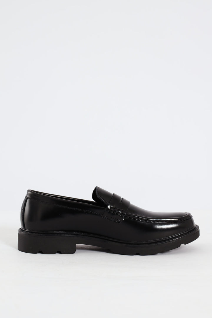 Chunky Slip On With Band On Upper - Black