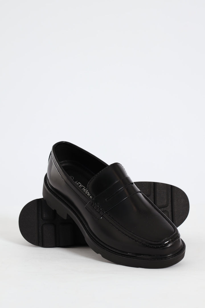 Chunky Slip On With Band On Upper - Black