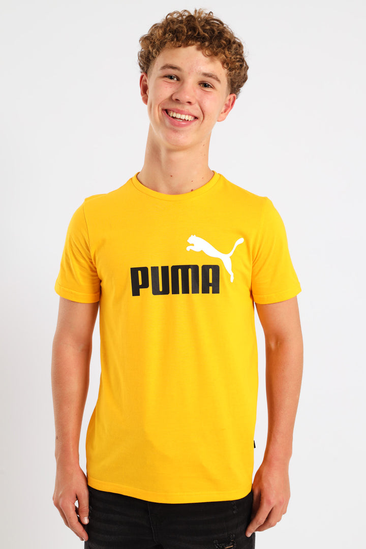 Boys Essential Two Tone Logo Tee - Tangerine