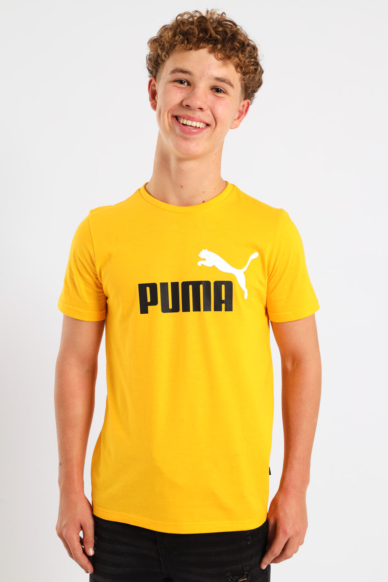 Boys Essential Two Tone Logo Tee - Tangerine