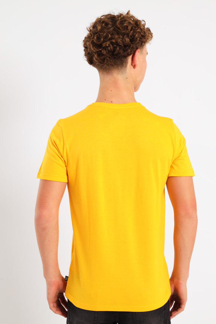 Boys Essential Two Tone Logo Tee - Tangerine