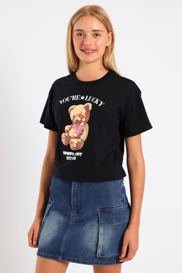 Girls Denim Cargo Skirt - Blue