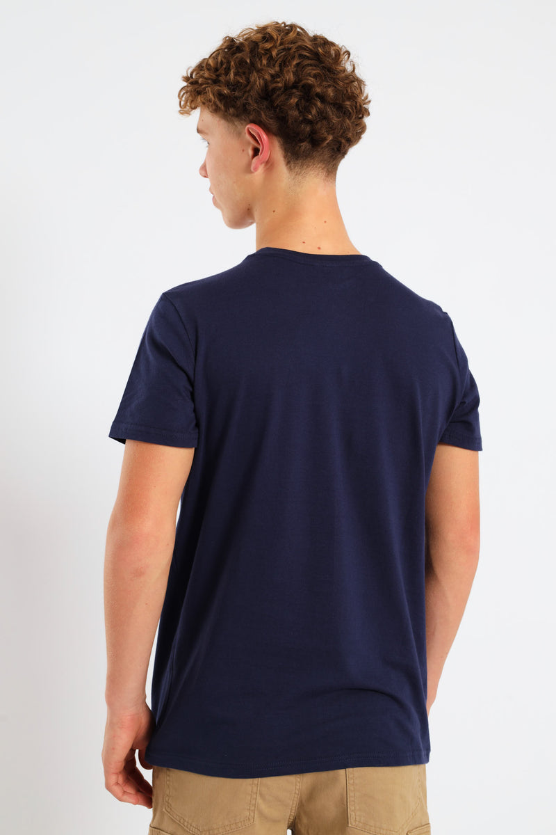 Boys Teddy Printed Tshirt - Navy