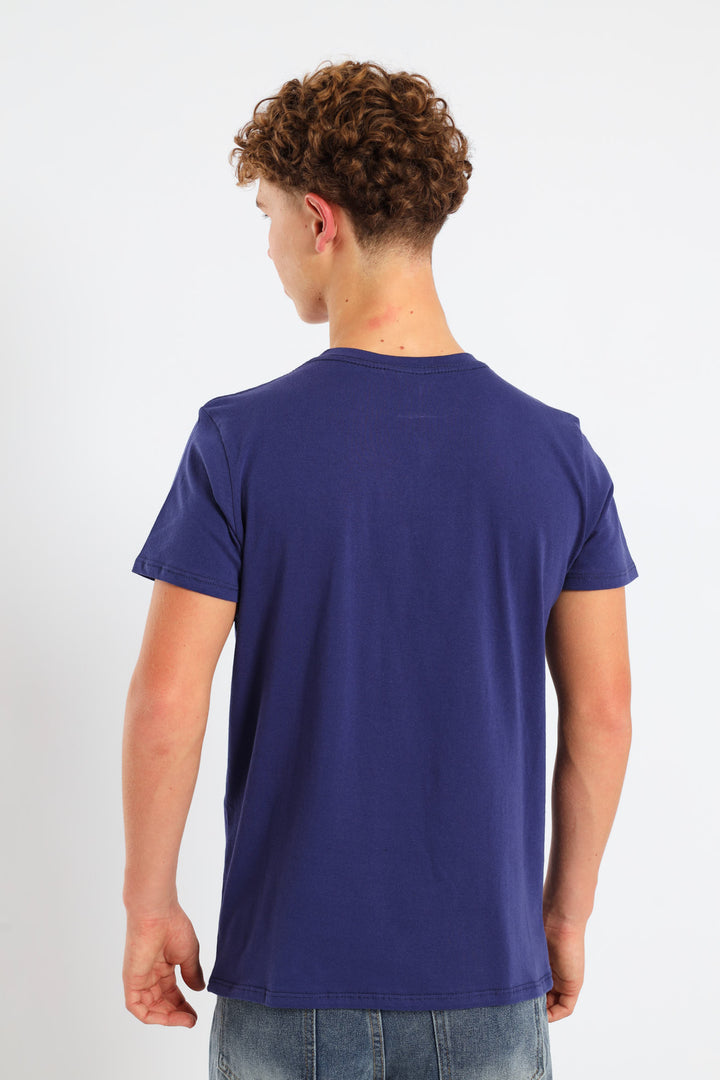 Boys Gamer Control Print Tee - Navy