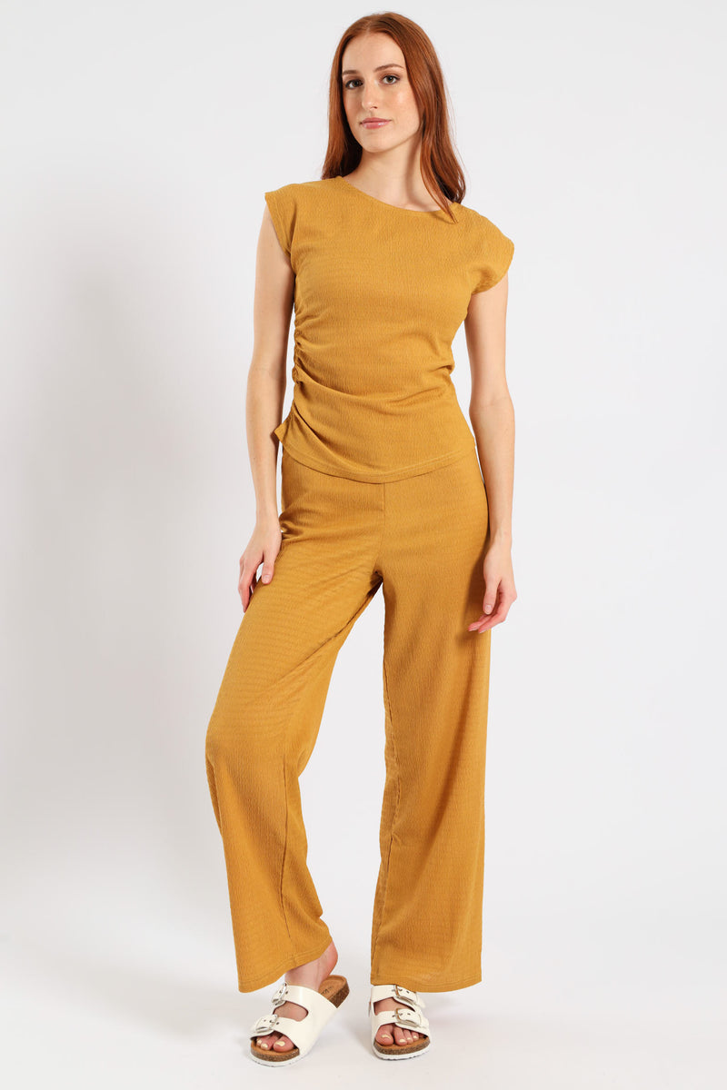 Crinkle Muscle Tee - Ochre