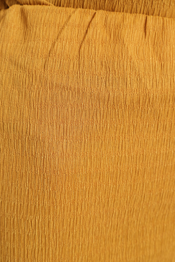 Pull-On Crinkle Wide Leg Pant - Ochre