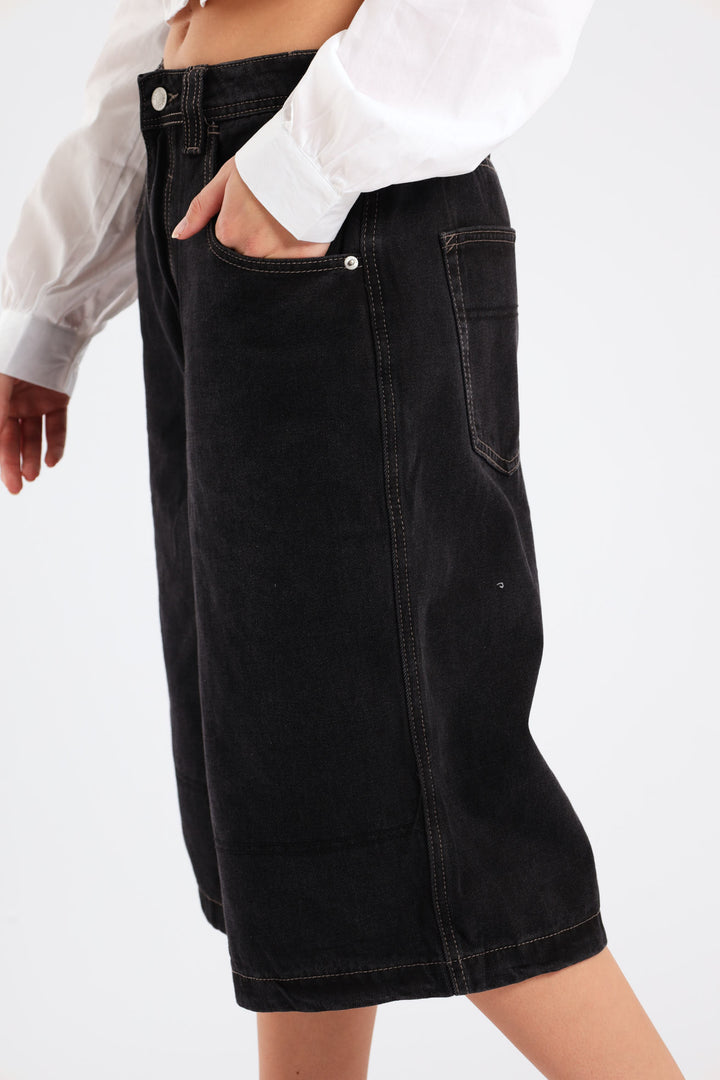 Denim Jort - Black
