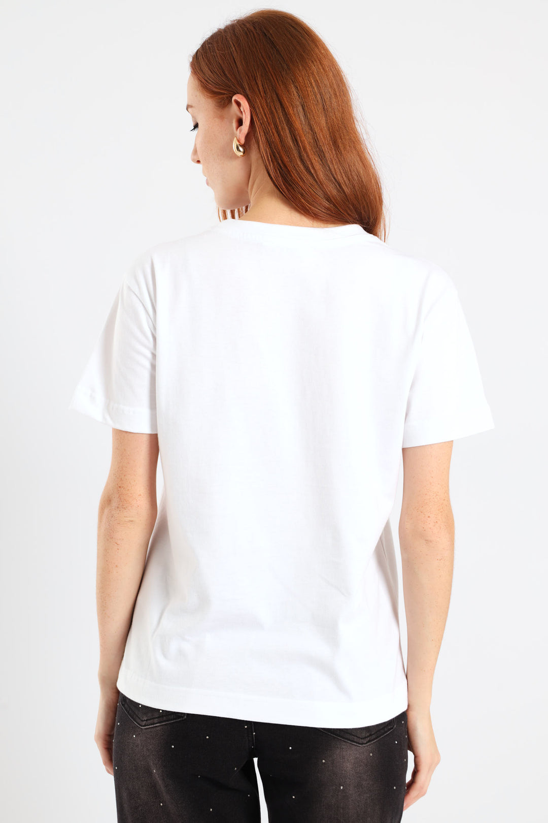 Short Sleeve Living The Dream Embroidered Regular Tee - White