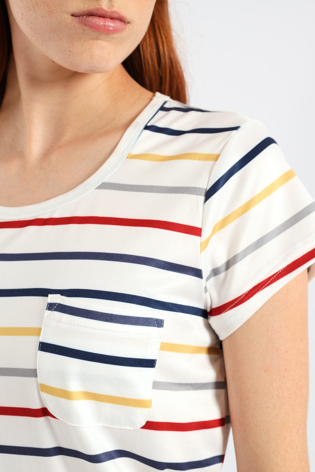Five Stripe Pocket Tee - Multi
