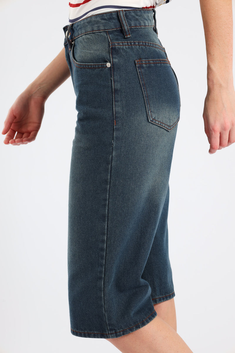 Classic Rigid Jort - Dark Tea Stain