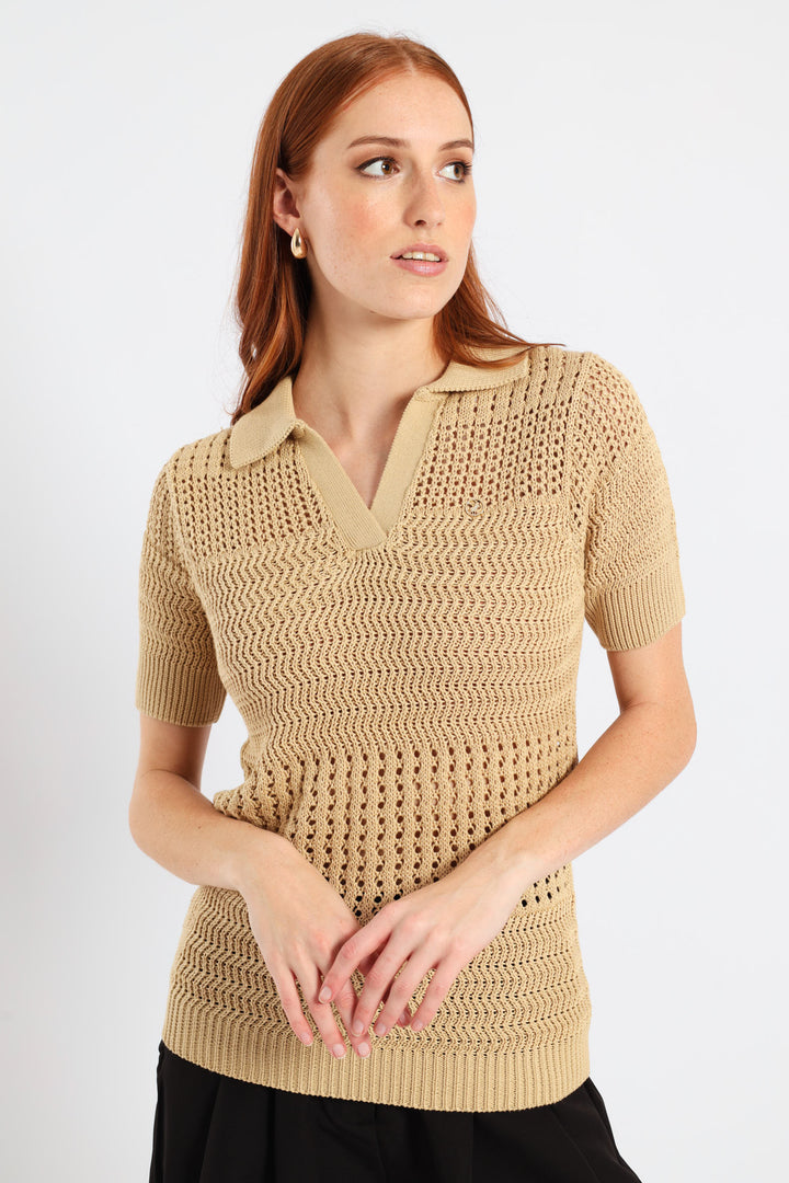 Chelsea Knitted Golfer - Stone