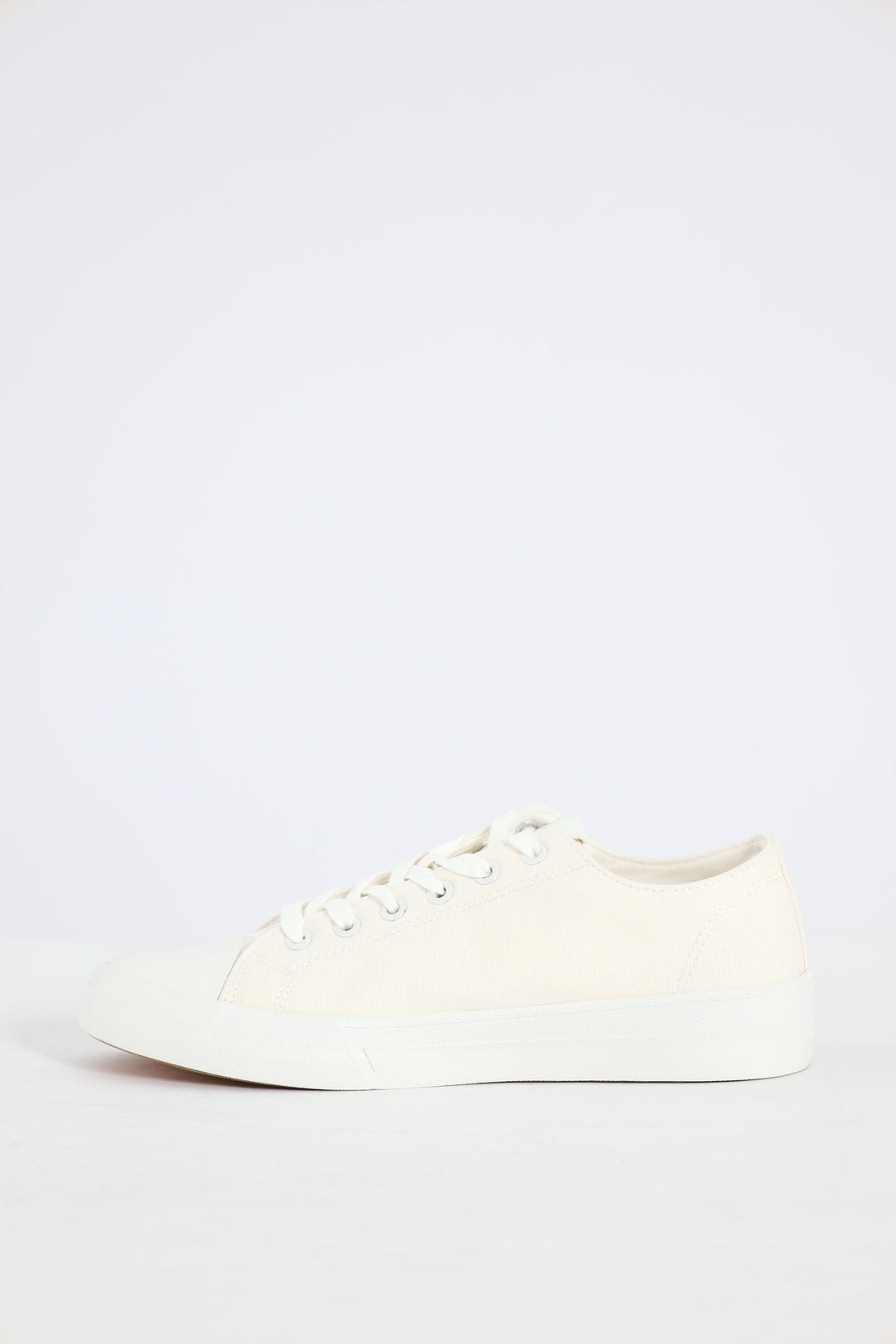Canvas Lace Up Sneaker - White