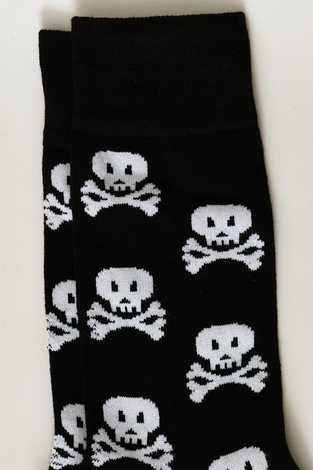 Single Skulls Anklet Sock - Black/White