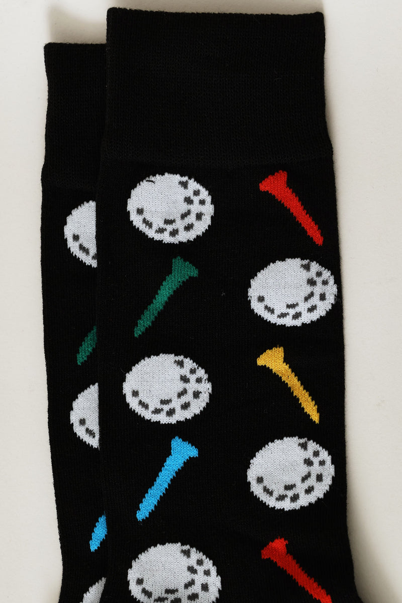 Single Golf Balls Anklet Sock - Navy