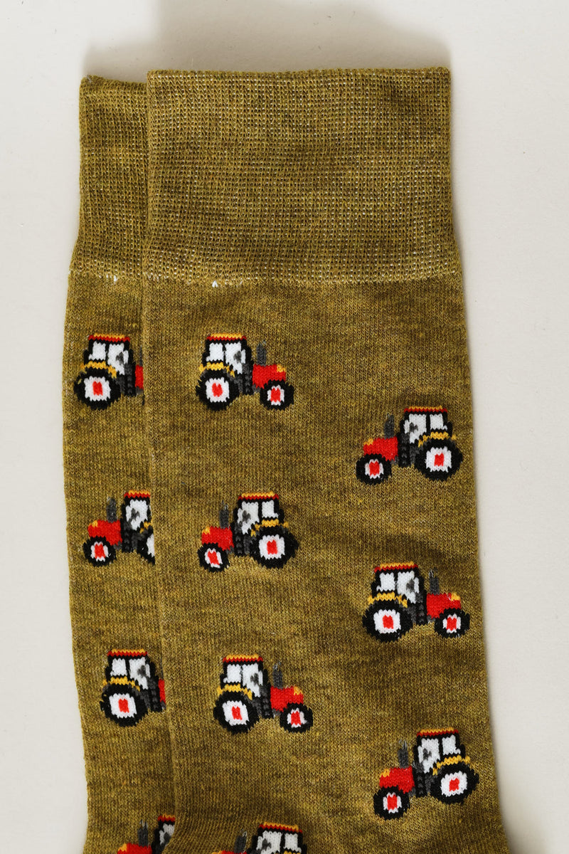 Single Tractor Anklet Sock - Olive