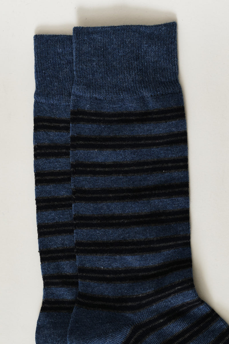 Single Stripe Sock - Blue