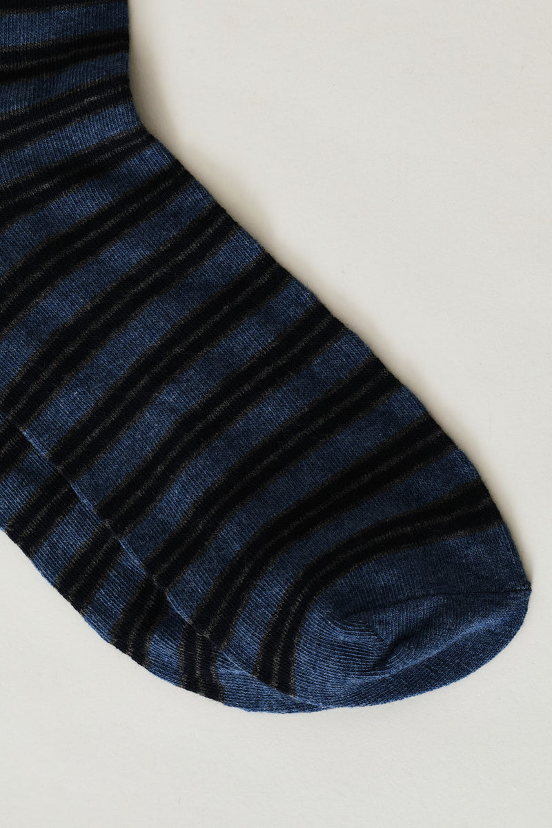 Single Stripe Sock - Blue