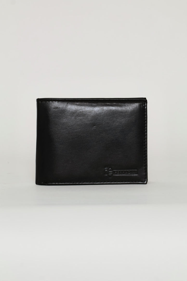 Leather Embossed Wallet - Black