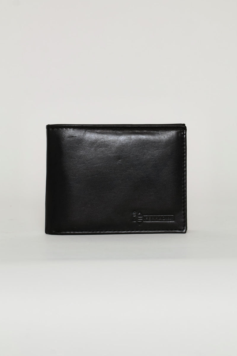 Leather Embossed Wallet - Black