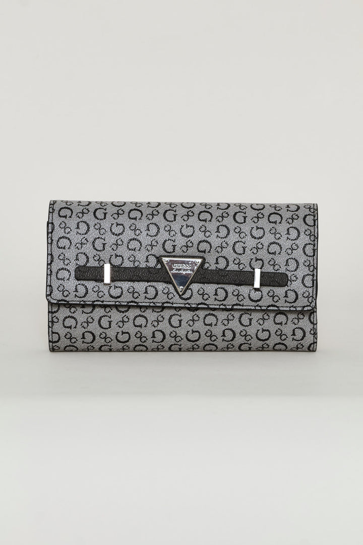 Aria Flap Clutch Purse - Black