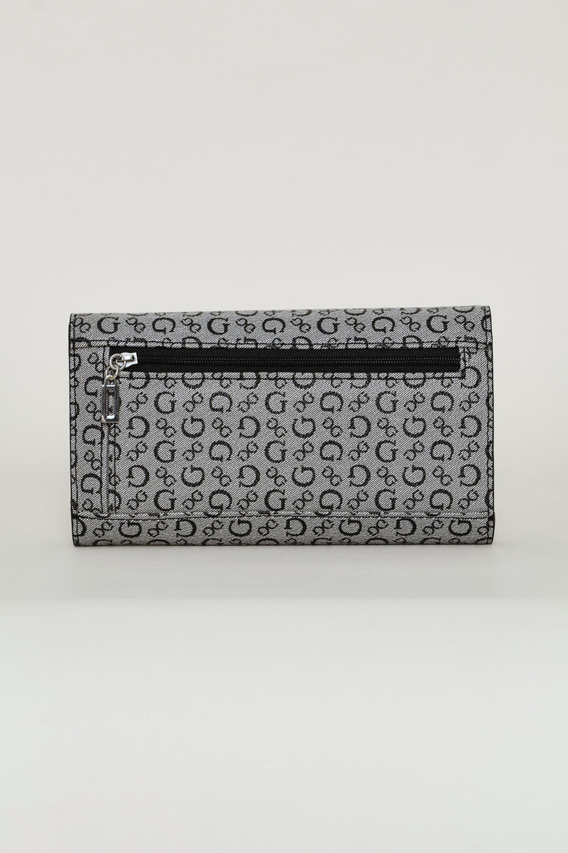 Aria Flap Clutch Purse - Black