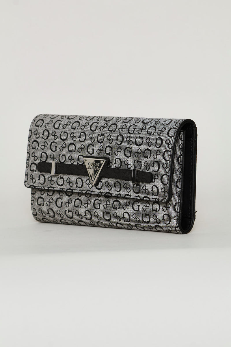 Aria Flap Clutch Purse - Black