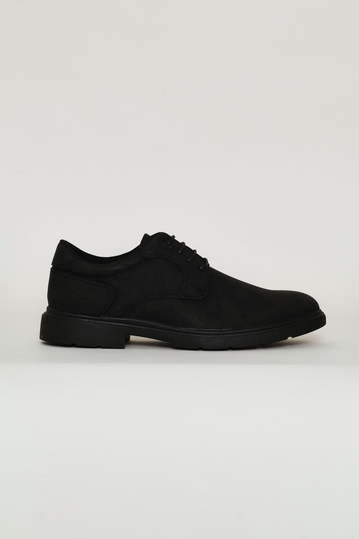 Basic Smart Casual Derby Shoe - Black
