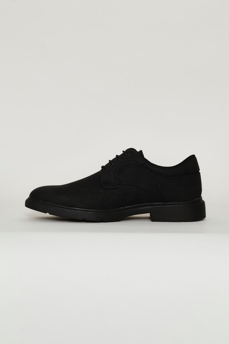 Basic Smart Casual Derby Shoe - Black