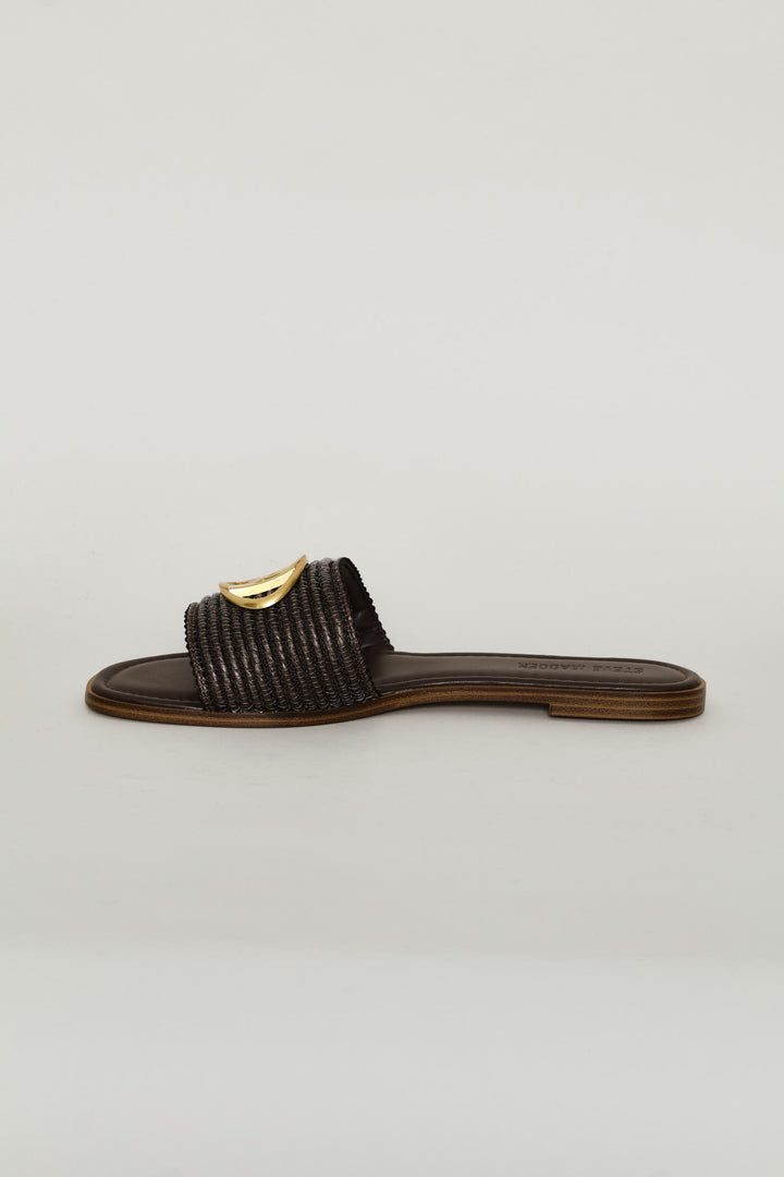 Logo Knit Sandal - Brown