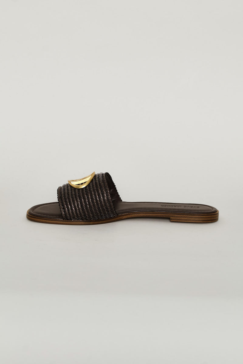 Logo Knit Sandal - Brown