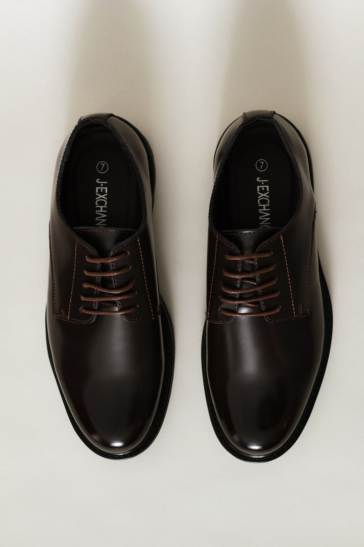 Fashion Chunky Lace Up Casual Shoe - Brown