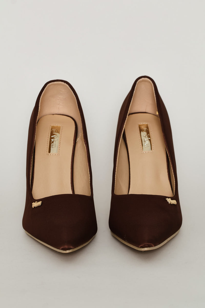 Buckle Detail Heel - Chocolate