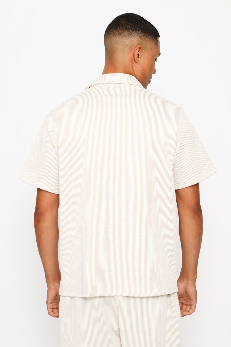 Textured Knit Shirt - Ecru
