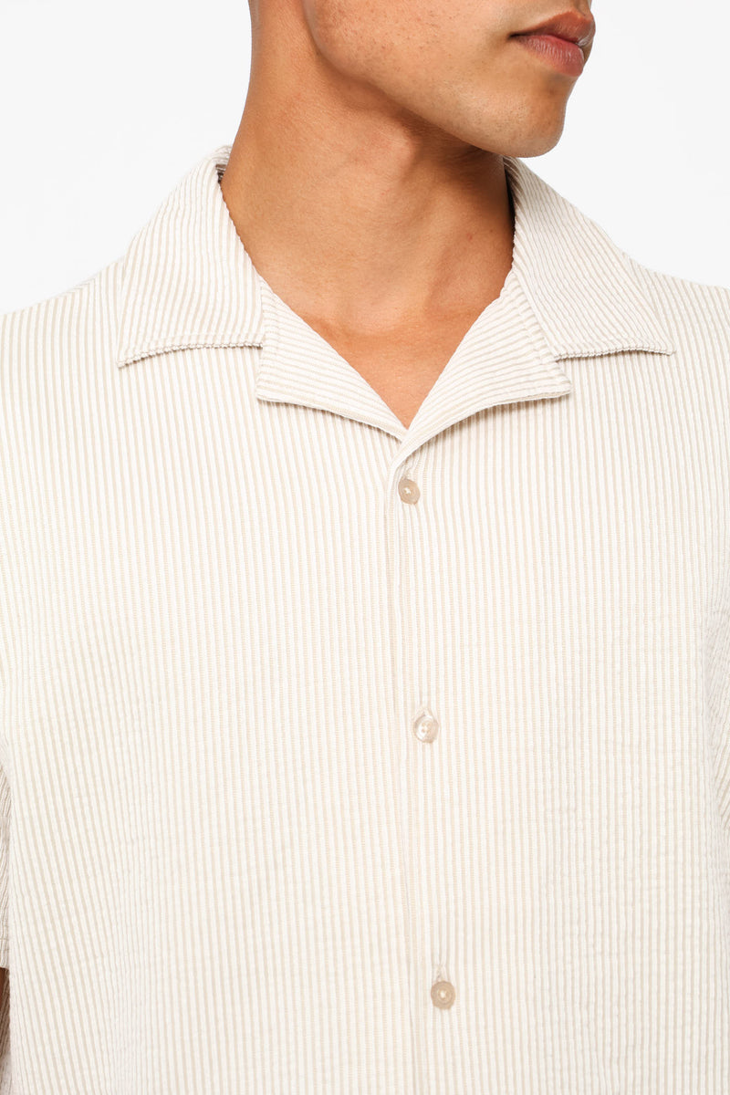 Textured Knit Shirt - Ecru
