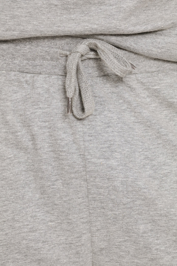 Plain Knit Shorts - Grey Melange