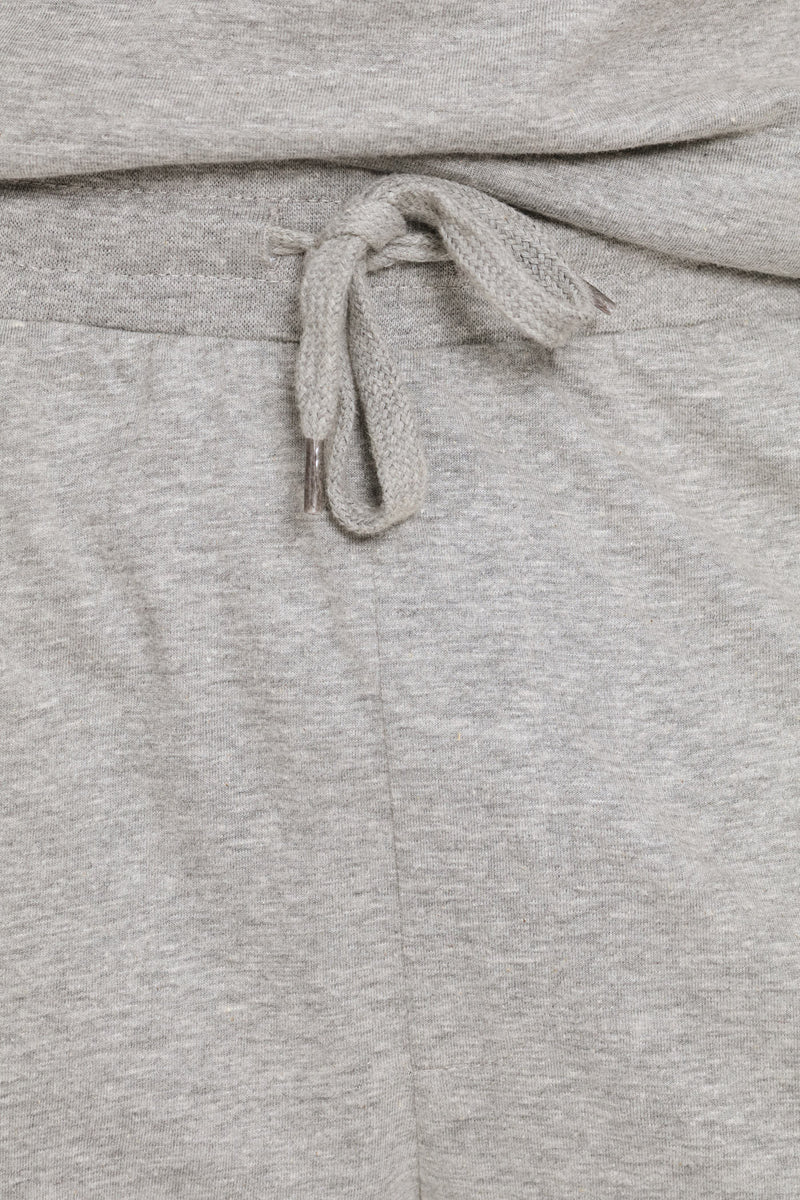 Plain Knit Shorts - Grey Melange