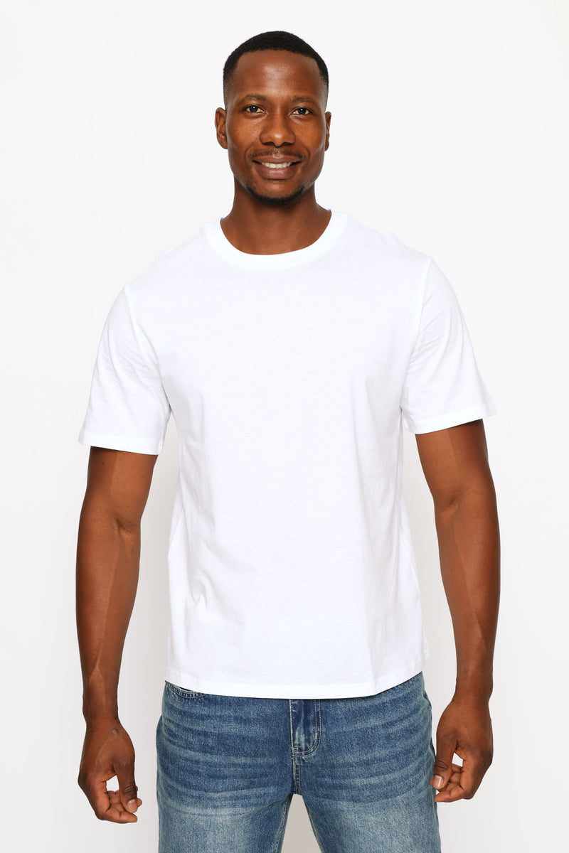 Basic Crew Neck Tee - White