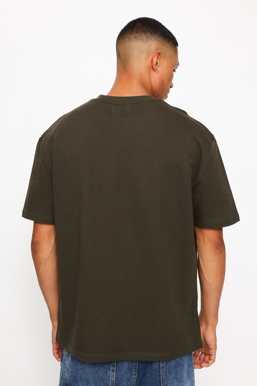 Fleece Boxy Fit Tee - Fatigue