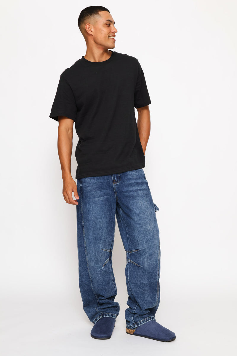 Waffle Crew Tee - Black