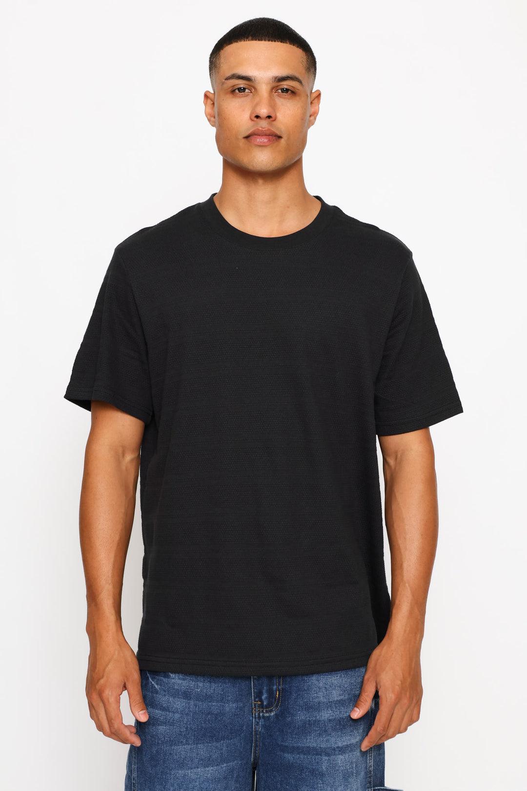 Waffle Crew Tee - Black