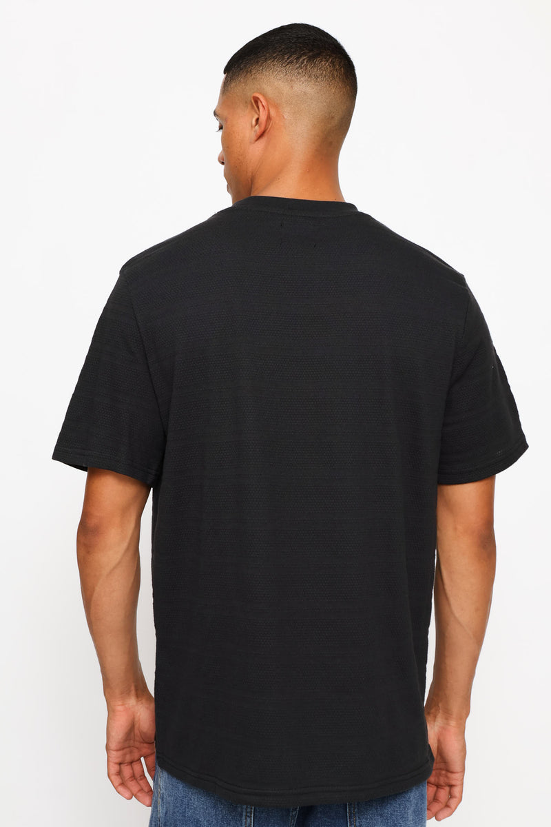 Waffle Crew Tee - Black