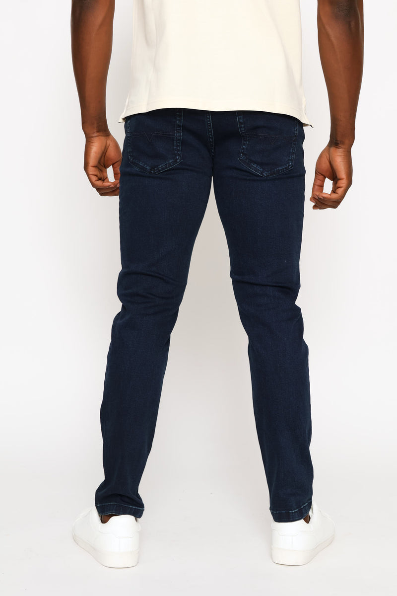 Peter Slim Leg Denim - Blue/Black