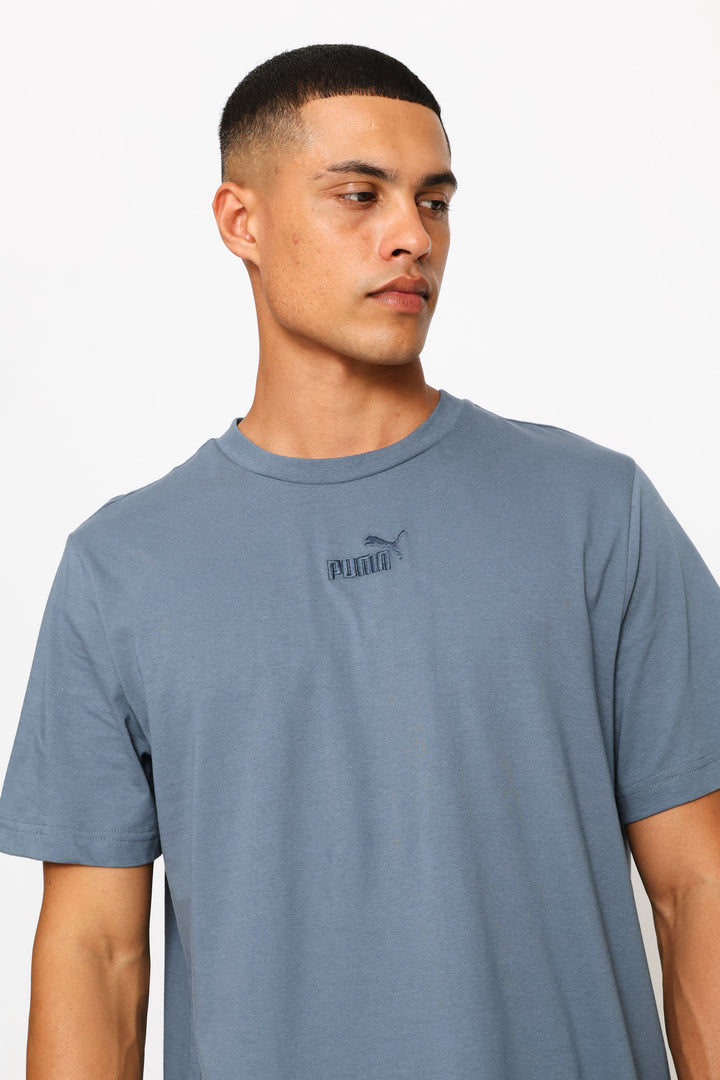 Essential Small No.1 Logo Tee - Blue