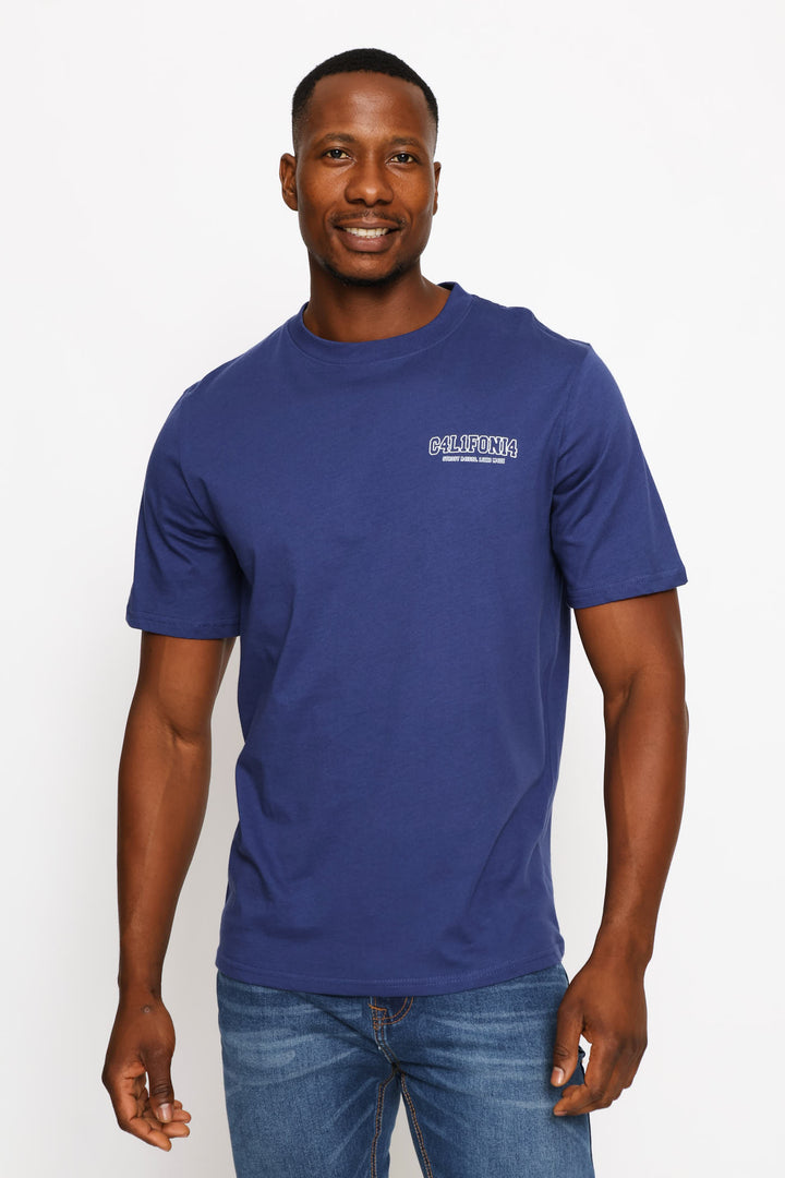 C4L1F0Ni4 Front & Back Tee - Blue