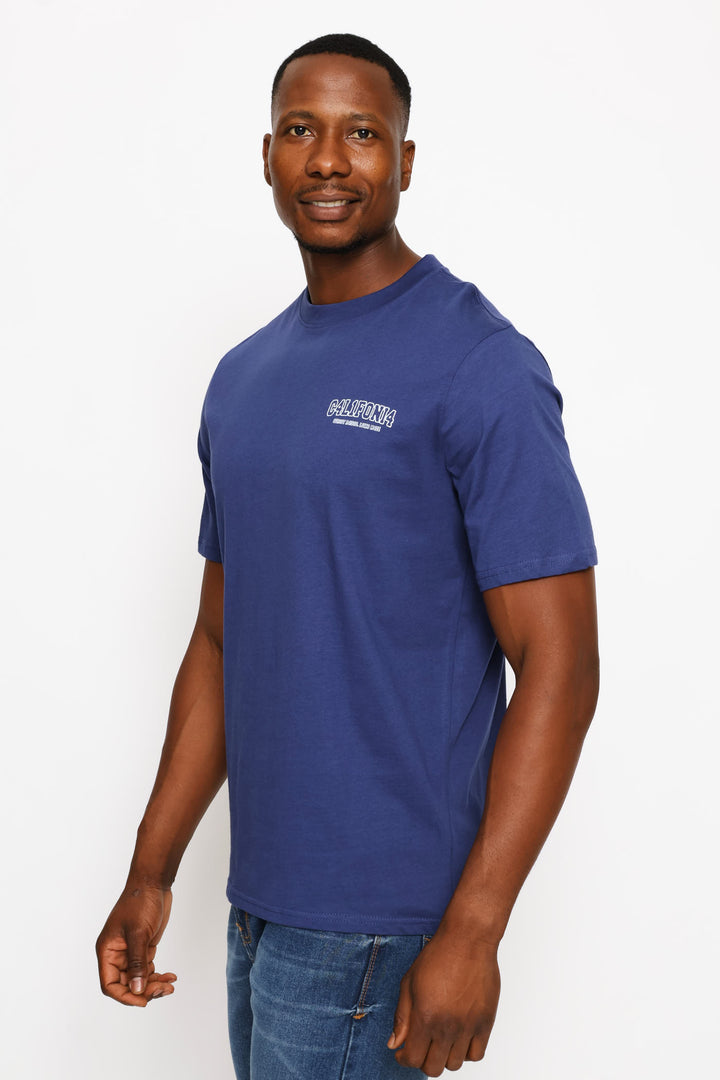 C4L1F0Ni4 Front & Back Tee - Blue