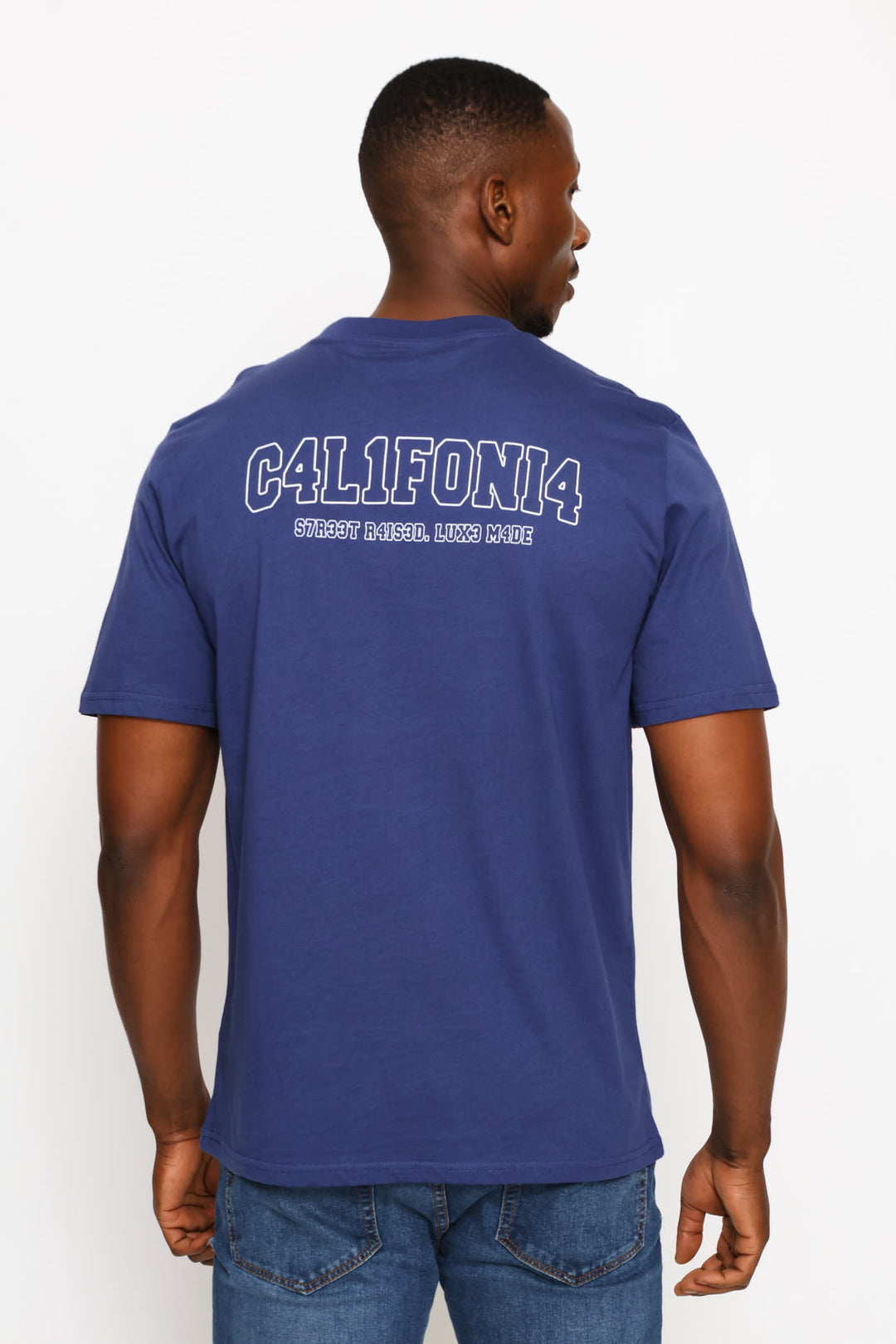 C4L1F0Ni4 Front & Back Tee - Blue