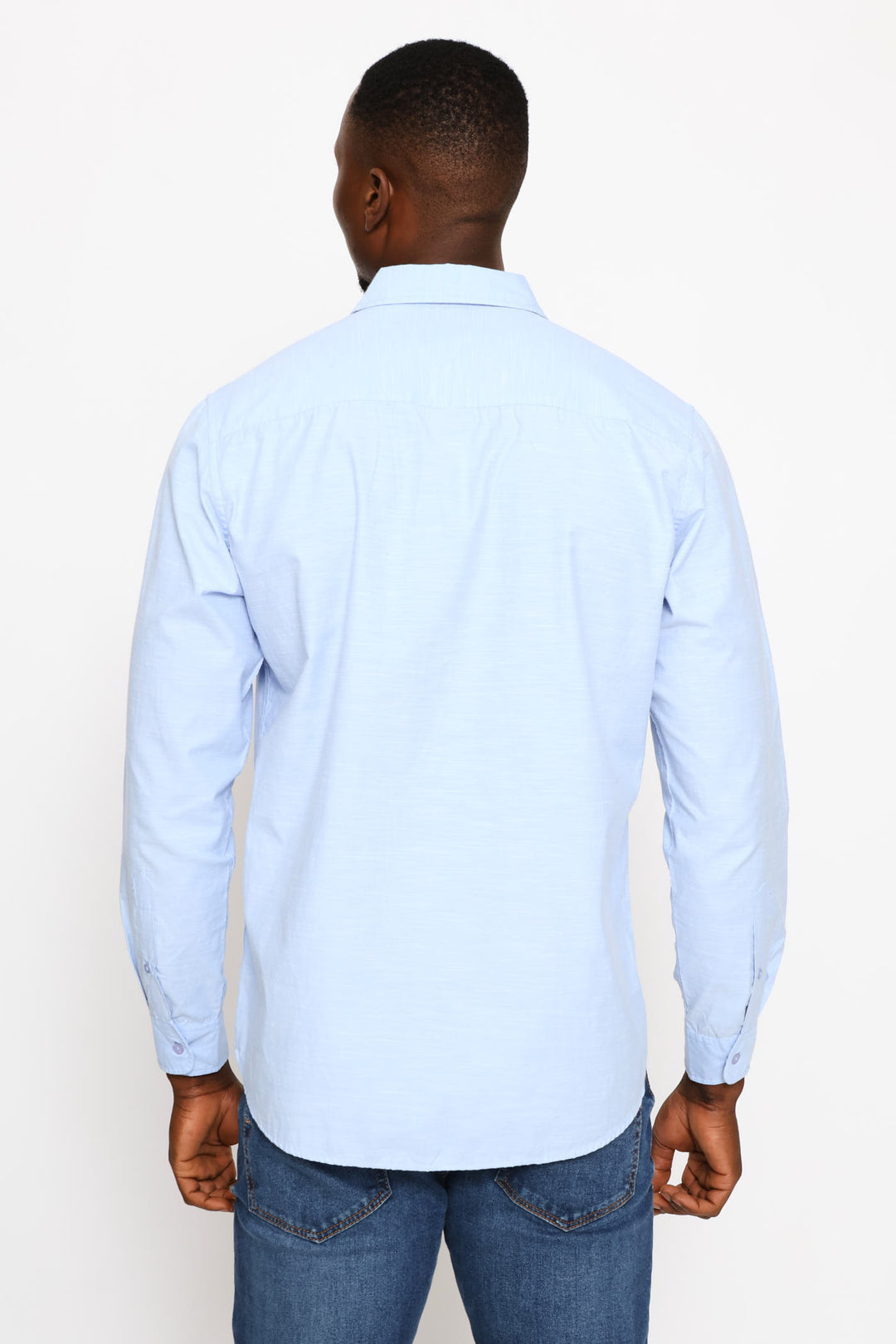 Ringspun Slub Button Shirt - Light Blue