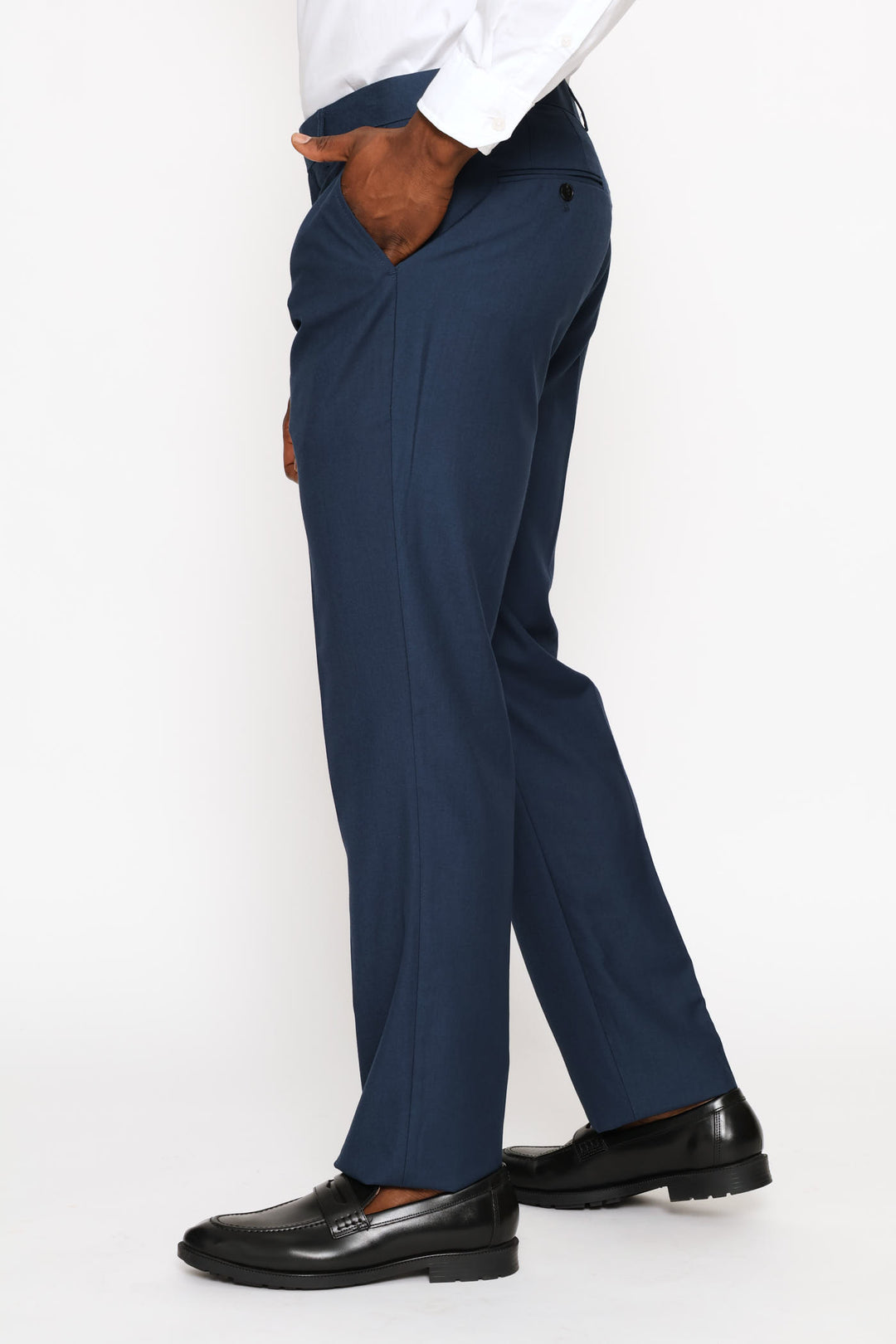 Regular Fit Viscose Blend Suit Trouser - Petrol